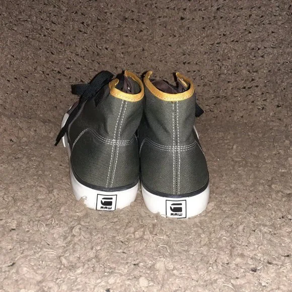 G-STAR RAW-Rackam Roofer-Fabric/Suede Hi-Top Sneakers-Colorblock-Sz 12-Near Mint - Picture 5 of 7